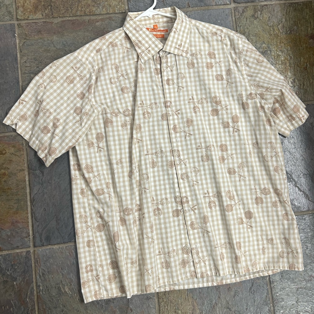 Ben Sherman Short Sleeve Button Down Shirt Size XXL